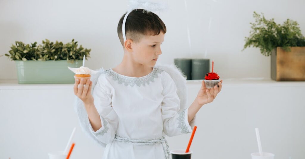 自作の撮影ブースで2025年のハロウィンスイーツを美しく撮影するスタイル