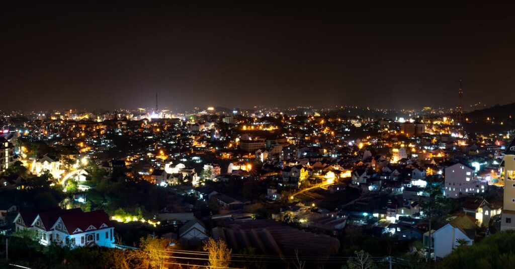 三好丘緑地から見える愛知県の夜景