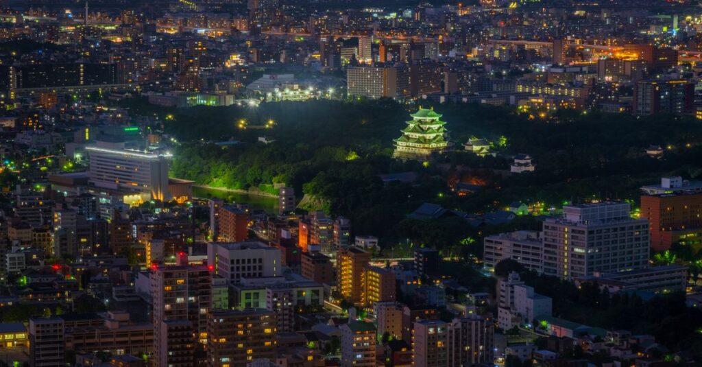 三好丘緑地から見える愛知県の夜景