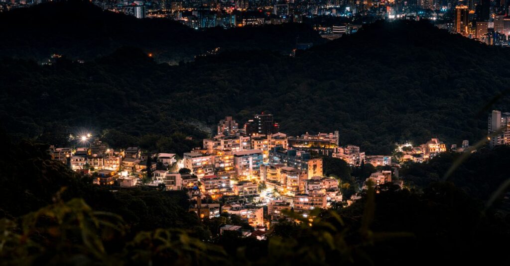 三好丘緑地から見える愛知県の夜景