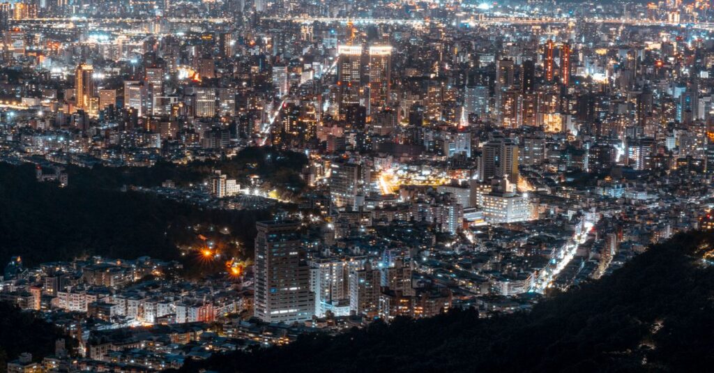 犬山成田山から眺める愛知県の夜景