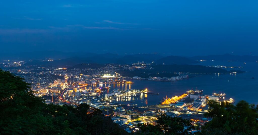 色金山歴史公園周辺から眺める夜景