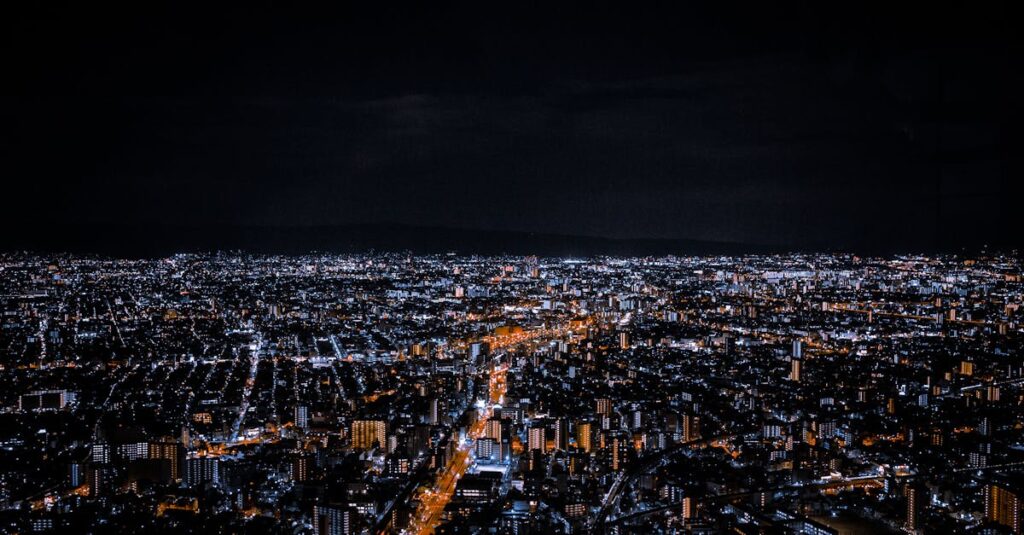 犬山成田山から眺める愛知県の夜景