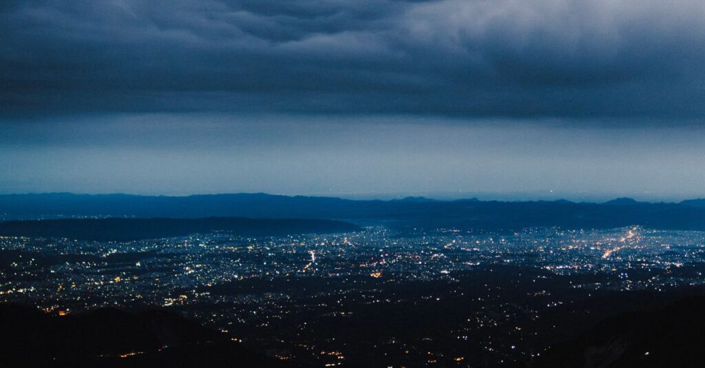 犬山成田山から眺める愛知県の夜景